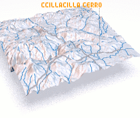 3d view of Cerro Ccillacilla